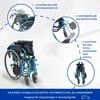 Rollstuhl Faltbar Aluminium Leicht Manuell Mit Bremsen Produktbild-Vorschau 3