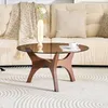STILVORA Couchtisch rund mit Bernstein-Glasplatte, Produktbild-Vorschau 3