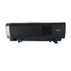 A black projector with silver accents is shown against a white background. Produktbild-Vorschau