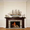 Holz-Segelboot-Modell, 52 cm, nautische Dekoration Productafbeelding-voorbeeld