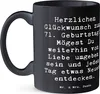 Mr. & Mrs. Panda Tasse Spruch 71. Geburtstag Freude - Produktbild-Vorschau 2