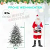 Sztuczna choinka COSTWAY 135 cm, flokowana choinka ze 160 Podgląd zdjęcia produktu 3