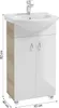 A freestanding bathroom vanity with a sink and faucet, shown with dimensions indicated. Náhled obrázku produktu