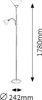 A technical drawing of a floor lamp with dimensions indicated. Produktbild-Vorschau