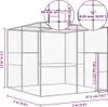 vidaXL Gabbia per gatti 3x3x2,5 m Acciaio zincato Anteprima dell’immagine prodotto 4