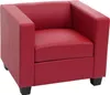 Fauteuil lounge Lille ~ cuir, rouge Voir les images du produit 6