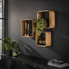Hoyz Collection – Quadratisches Wandregal – Akazienholz – Produktbild-Vorschau 1
