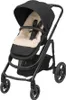 A black stroller with a beige liner is shown against a white background. Náhled obrázku produktu