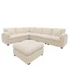 Merax XXL Modulares U-Form Sofa, L-Form Ecksofa Mit Hocker, Produktbild-Vorschau 11