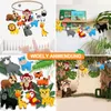A collage of images showing felt animal crafts for children, including a mobile, decorations, and a craft kit. Produktbild-Vorschau