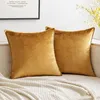 Kissenbezüge Samt 40x40 cm Champagner Golden 2er Set Produktbild-Vorschau 1