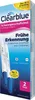 A product box for Clearblue pregnancy tests, showing two test sticks and marketing information. Produktbild-Vorschau