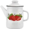 Erdbeeren Emaille Kaffeekanne 2 Liter / Retro Nostalgie Produktbild-Vorschau 1