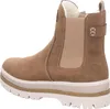 A single brown and beige boot is shown from the back. Produktbild-Vorschau