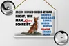 Blechschild Spruch 30x20cm mein Hund weiß zwar Hundeliebe Produktbild-Vorschau 2