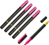 5x Zweifarbiger Textmarker / je eine Seite neongelb + Produktbild-Vorschau 1