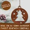 Rostikal Pendentif de décoration de sapin rouillé 7 cm Voir les images du produit 5