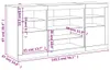 vidaXL Sideboard mit LED-Leuchten Weiß 142,5x37x67 cm Produktbild-Vorschau 7