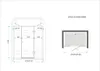 Technical drawings and dimensions of a shower enclosure. Produktbild-Vorschau