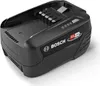 A black Bosch power tool battery pack is shown from a diagonal angle against a white background. Voir les images du produit