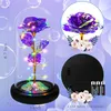 Lila leuchtende Rose in LED-Glaskuppel Produktbild-Vorschau 2