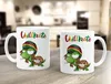Kaffee-Tasse Chillkröte Schildkröte Rastafrisur Joint Comic Produktbild-Vorschau 3