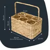 Flaschenträger für 6 Flaschen geflochten aus Wasserhyazinthe 33 x 22 x 18 cm Podgląd zdjęcia produktu