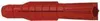 A red plastic wall plug is shown against a white background. Anteprima dell’immagine prodotto