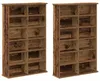 vidaXL CD Regal 2 Stk. Altholz 60 x 17 x 92 cm Produktbild-Vorschau 5