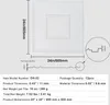 A diagram and specification sheet for a white ceiling tile. Anteprima dell’immagine prodotto