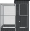 vidaXL Voliere mit Erweiterung Silber 209 x 203 x 216 cm Produktbild-Vorschau 3