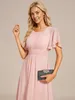 Cocktailkleid mit Rundhalsausschnitt – Kurze Ärmel – Produktbild-Vorschau 3