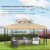 Outsunny Toile de rechange pour pavillon tonnelle tente 3 x Voir les images du produit 5