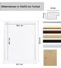 Diagrams and color swatches related to a picture frame. Produktbild-Vorschau