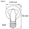 Paulmann LED Tropfen 28713 E27 Glas Glodlicht 2500K 4,7W Anteprima dell’immagine prodotto 3