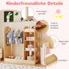 COSTWAY 93,5x38x100 cm armadio per bambini con specchio, Anteprima dell’immagine prodotto 4