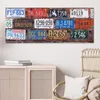 DEQORI Hybrid Leinwand Bild 125x50 cm 'Kennzeichen-Mosaik' Produktbild-Vorschau 4