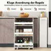 COSTWAY Nischenwagen 20cm breit, 4 Etagen Küchenwagen, Produktbild-Vorschau 4