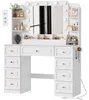 Make-uptafel met spiegel, LED-verlichting, stopcontact, 107 Productafbeelding-voorbeeld 1
