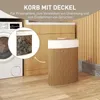 Bambus Wäschekorb mit Deckel 100 L Wäschesammler mit Produktbild-Vorschau 2
