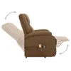 vidaXL Massagesessel mit Aufstehhilfe Braun Stoff Produktbild-Vorschau 4