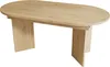 A light-colored wooden dining table with an oval top and two rectangular legs. Náhľad obrázku produktu
