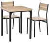 HOMCOM 3-delige eethoek, eetkamer set met metalen frame, Productafbeelding-voorbeeld 1