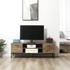 HOMCOM Meuble TV meuble télé bois banc TV pour téléviseur Voir les images du produit 7