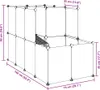 vidaXL Klec pro malá zvířata černá 142x74x93 cm PP a ocel Náhled obrázku produktu 7