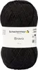 A ball of black yarn with a white label. Produktbild-Vorschau