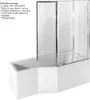 ECOLAM Duschbadewanne Set Badewanne Glasabtrennung Produktbild-Vorschau 5