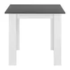 A square table with a dark gray top and white legs, presented against a white background. Anteprima dell’immagine prodotto