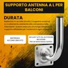 Extralink Supporto da parete per antenna 200 mm, acciaio Anteprima dell’immagine prodotto 7