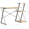 vidaXL Bureau avec étagère noir et chêne 116×50×93 cm Voir les images du produit 7
